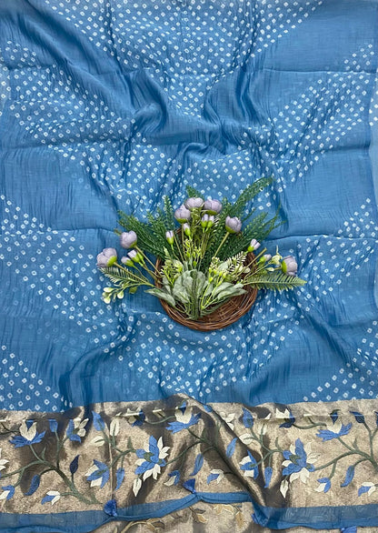 131B Pure Mul Cotton Blue Color Suit Fabric / CKC Mul Cotton