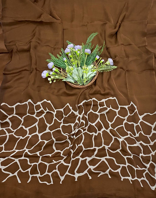 153B Crepe Brown Suit Fabric / CKC Crepe Suits