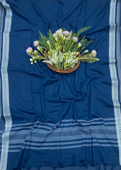 202B Cotton Blue Color Suit Fabric / CKC Cotton Bazaar