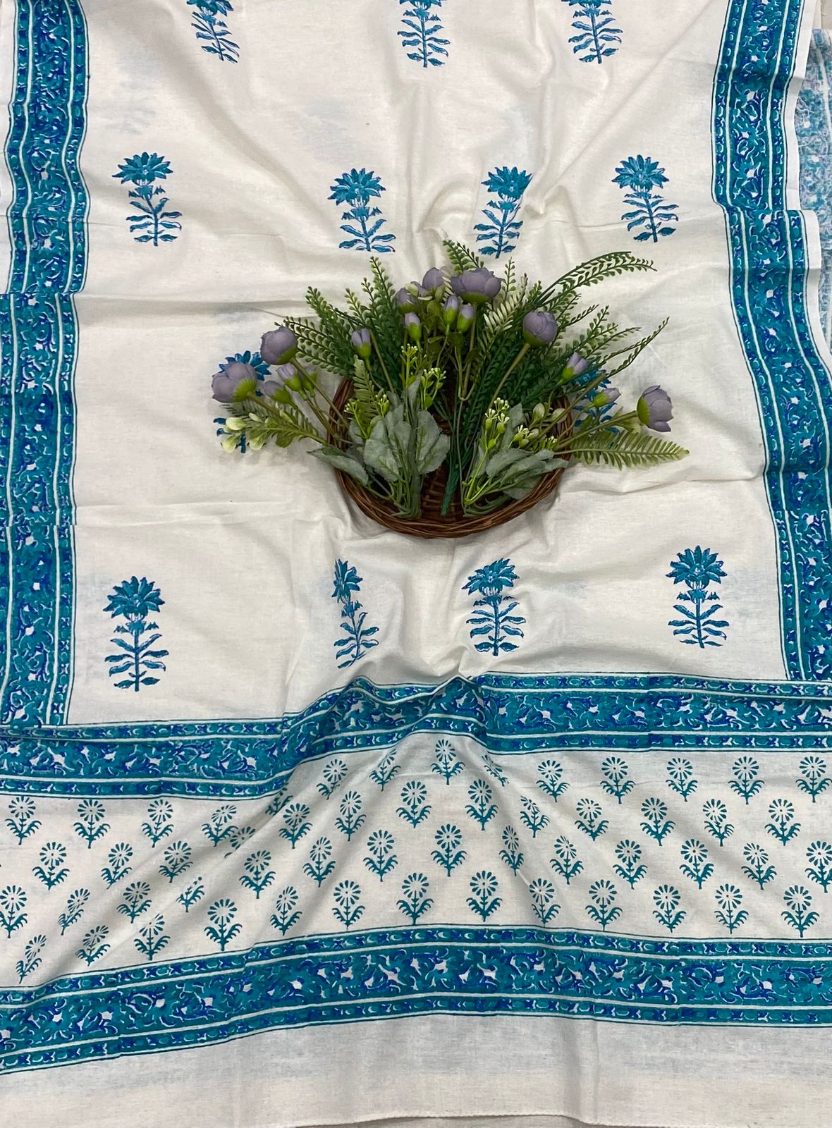 213B Cotton Ferozi Color Suit Fabric / CKC Cotton Bazaar