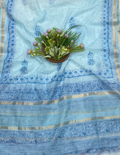 237B Mul Blue Color Suit Fabric / CKC Mul Cotton