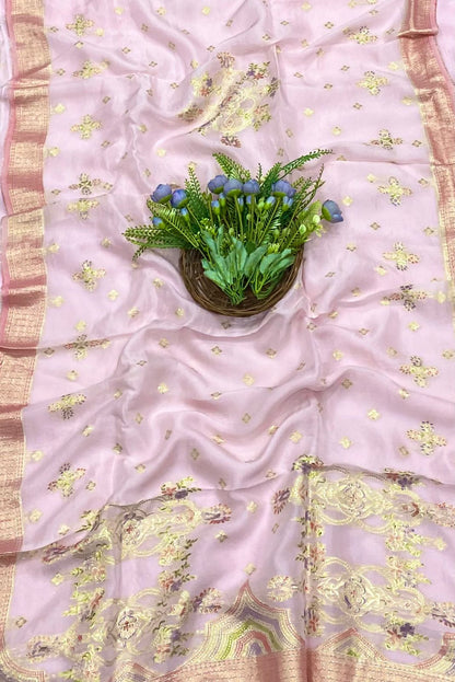Organza Light Pink Fabric/ CKC Partywear Collection