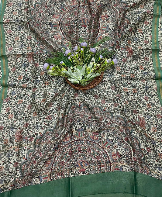 318B Mahashwari Green Suit Fabric / CKC Maheshwari Suits