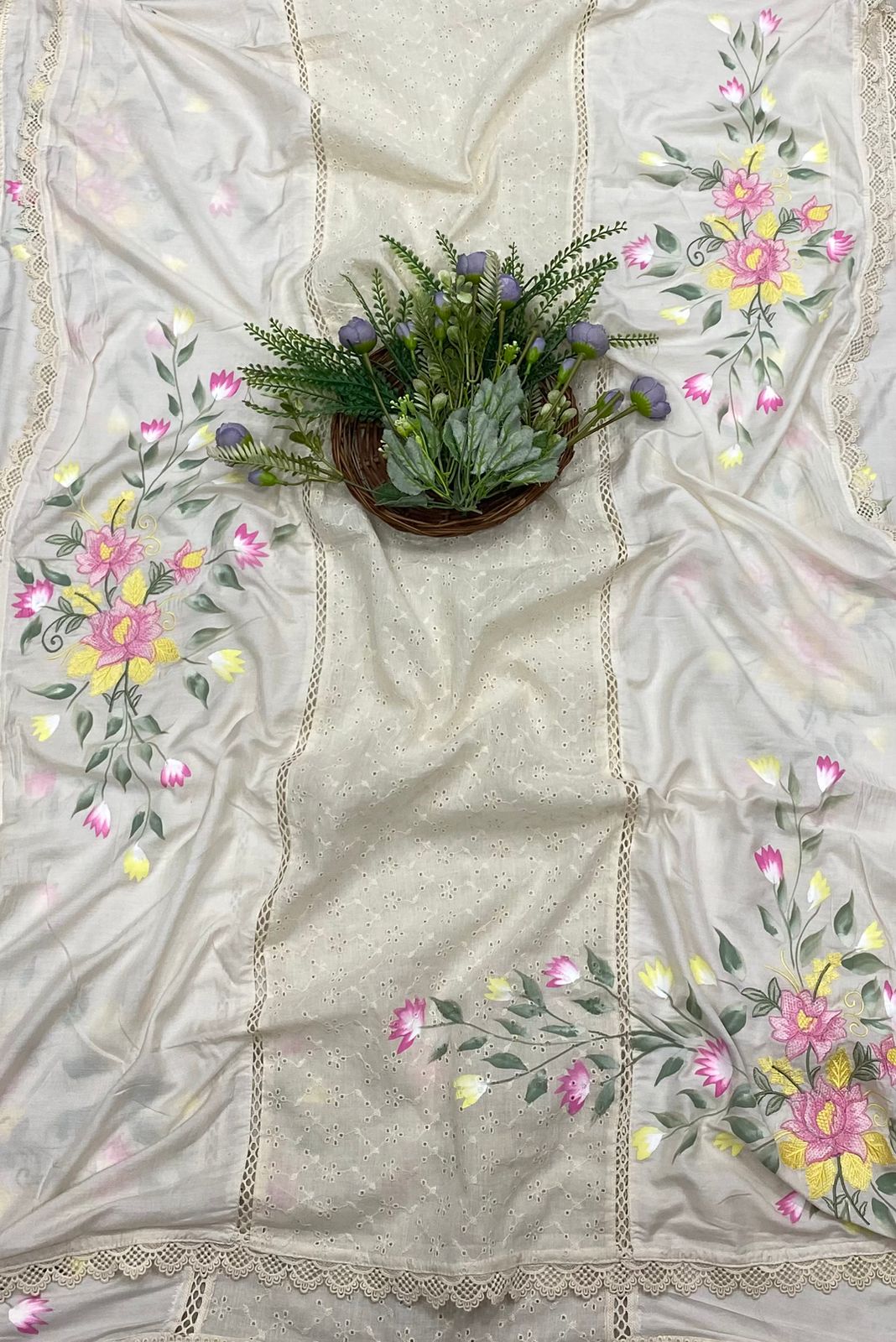 276B Cotton Off-White Suit Fabric/ CKC Cotton Bazaar