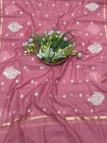 50B Mul Cotton Dusty Pink Color Suit Fabric / CKC Mul Cotton