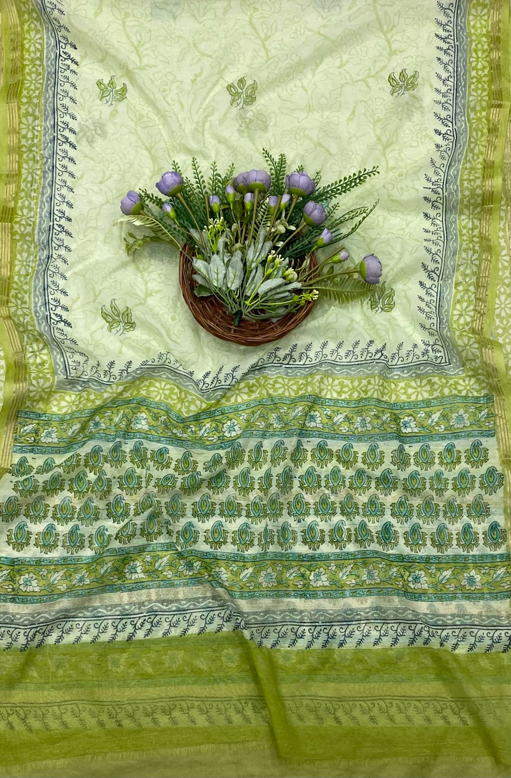 351B Cotton Pista Green suit Fabric / CKC Cotton Bazar
