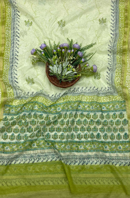 351B Cotton Pista Green suit Fabric / CKC Cotton Bazar