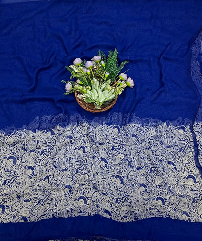 558B Chiffon Royal Blue Suit Fabric / CKC Chiffon Suits