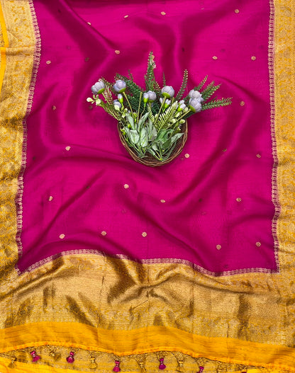 445A Pure Silk Yellow Suit Fabric/ CKC Banarasi Edit