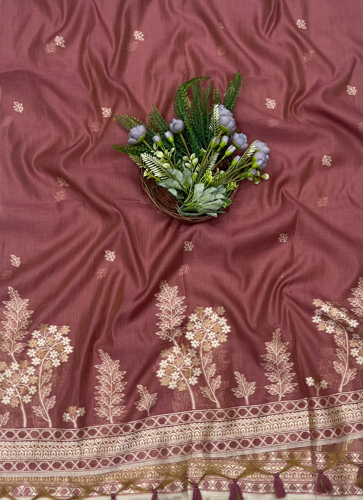 212C Jamdani Beige With Carrot Suit Fabric / CKC Jamdani Suits