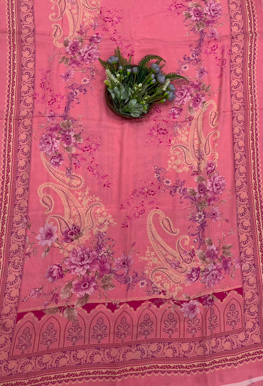 191C Crepe Pink Suit Fabric / CKC Crepe Suits
