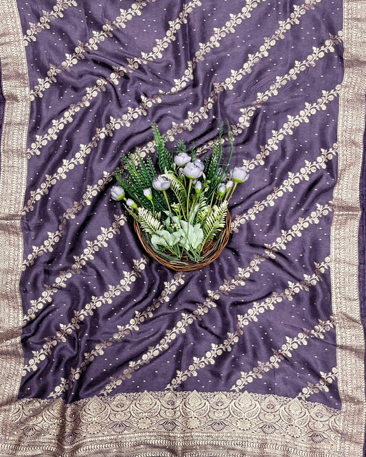 369C Dola Silk Purple Suit Fabric/ CKC Partywear Collection