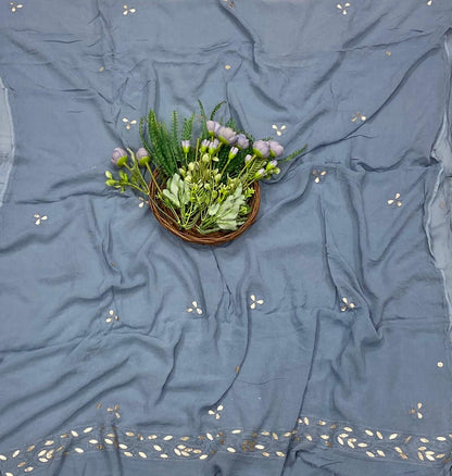446C Lakhnavi Georgette Blue Suit Fabric/ CKC Lakhnavi Suits