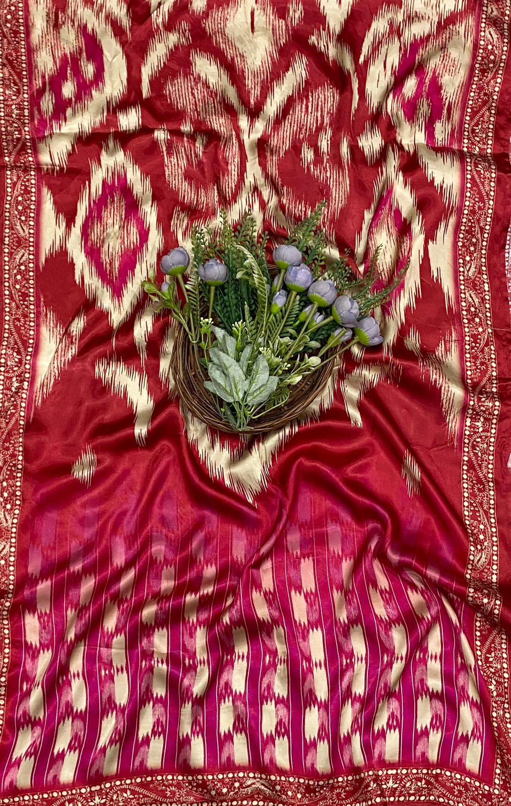 472C Gajji Silk Hot Pink Suit Fabric / CKC Jaipuri Suits