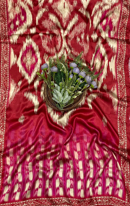 472C Gajji Silk Hot Pink Suit Fabric / CKC Jaipuri Suits