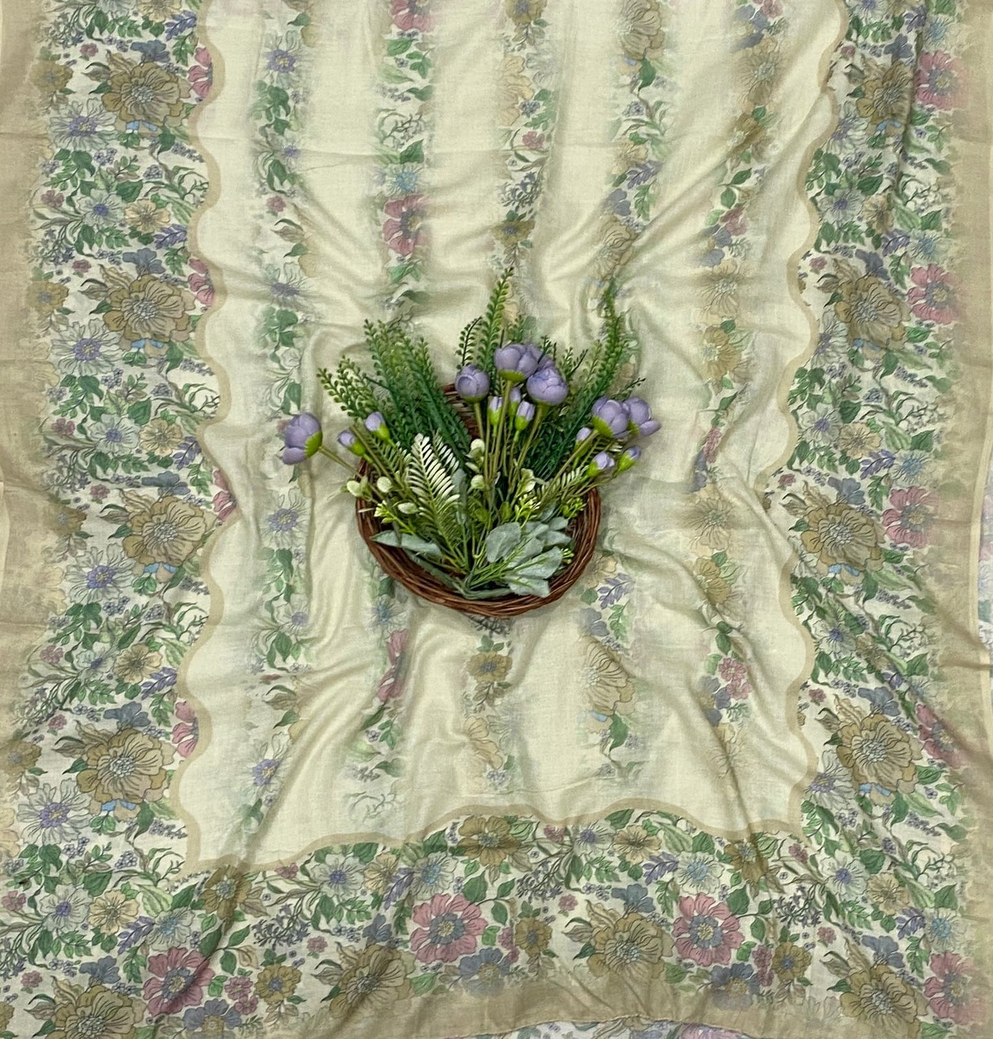 488C Muslin Beige With Green Suit Fabric / CKC Muslin Suits