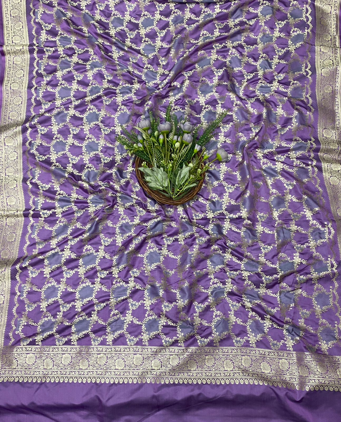 653C Banarasi Silk Mauve Suit Fabric / CKC Banarasi Edit