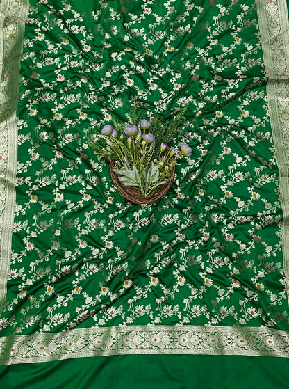 654C Banarasi Silk Dark Green Suit Fabric / CKC Banarasi Edit