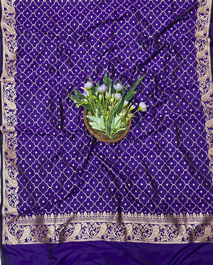 632C Banarasi Silk Dark Purple Suit Fabric / CKC Banarasi Edit