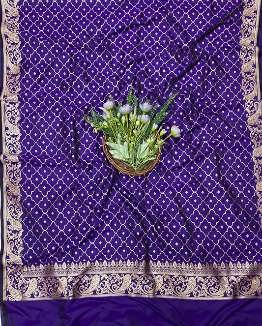 632C Banarasi Silk Dark Purple Suit Fabric / CKC Banarasi Edit