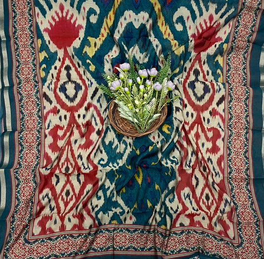 715C Maheshwari Peacock Blue  Suit Fabric / CKC Maheshwari Suits
