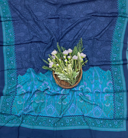 703C Crepe Blue Suit Fabric / CKC Crepe Suits