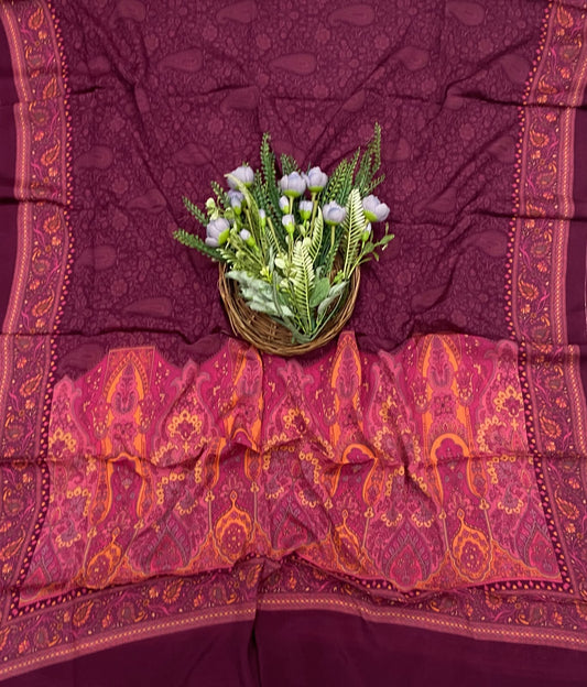 702C Crepe Wine Suit Fabric / CKC Crepe Suits