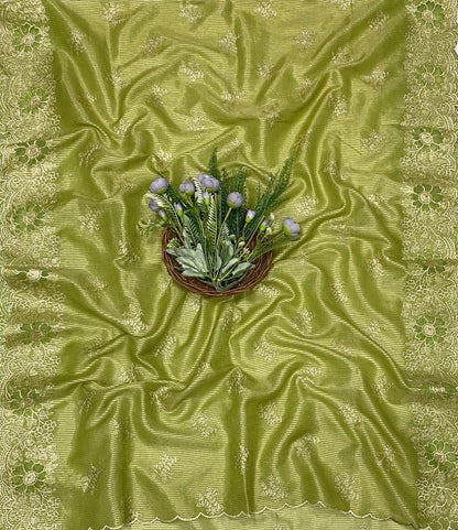 829C Shimmer Green Suit Fabric / CKC Banarasi Edit