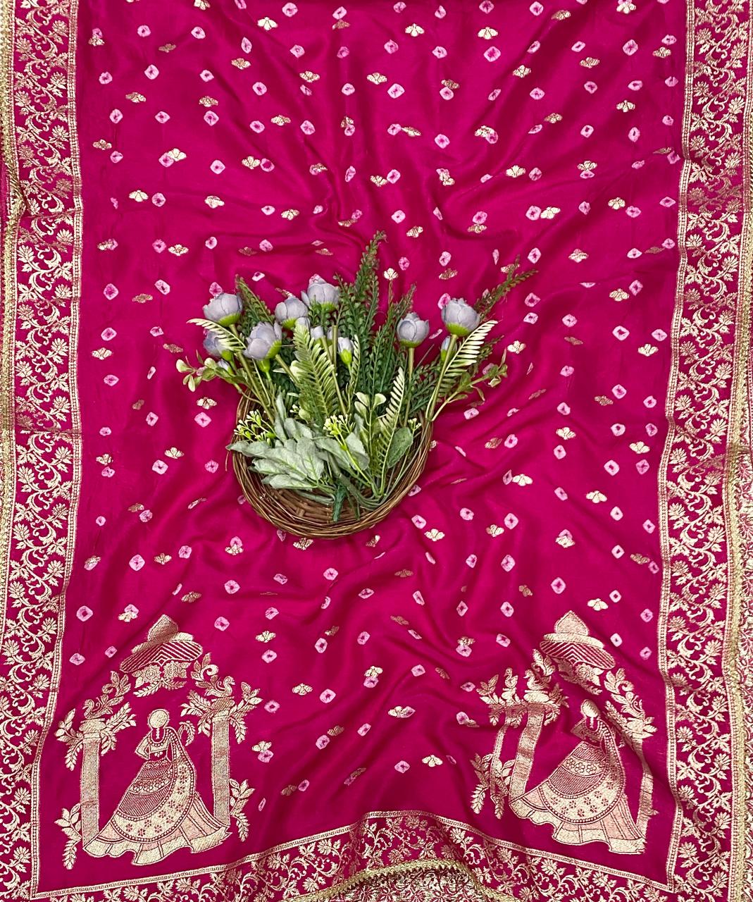844C Dola Silk Hot Pink Suit Fabric/ CKC Partywear Collection