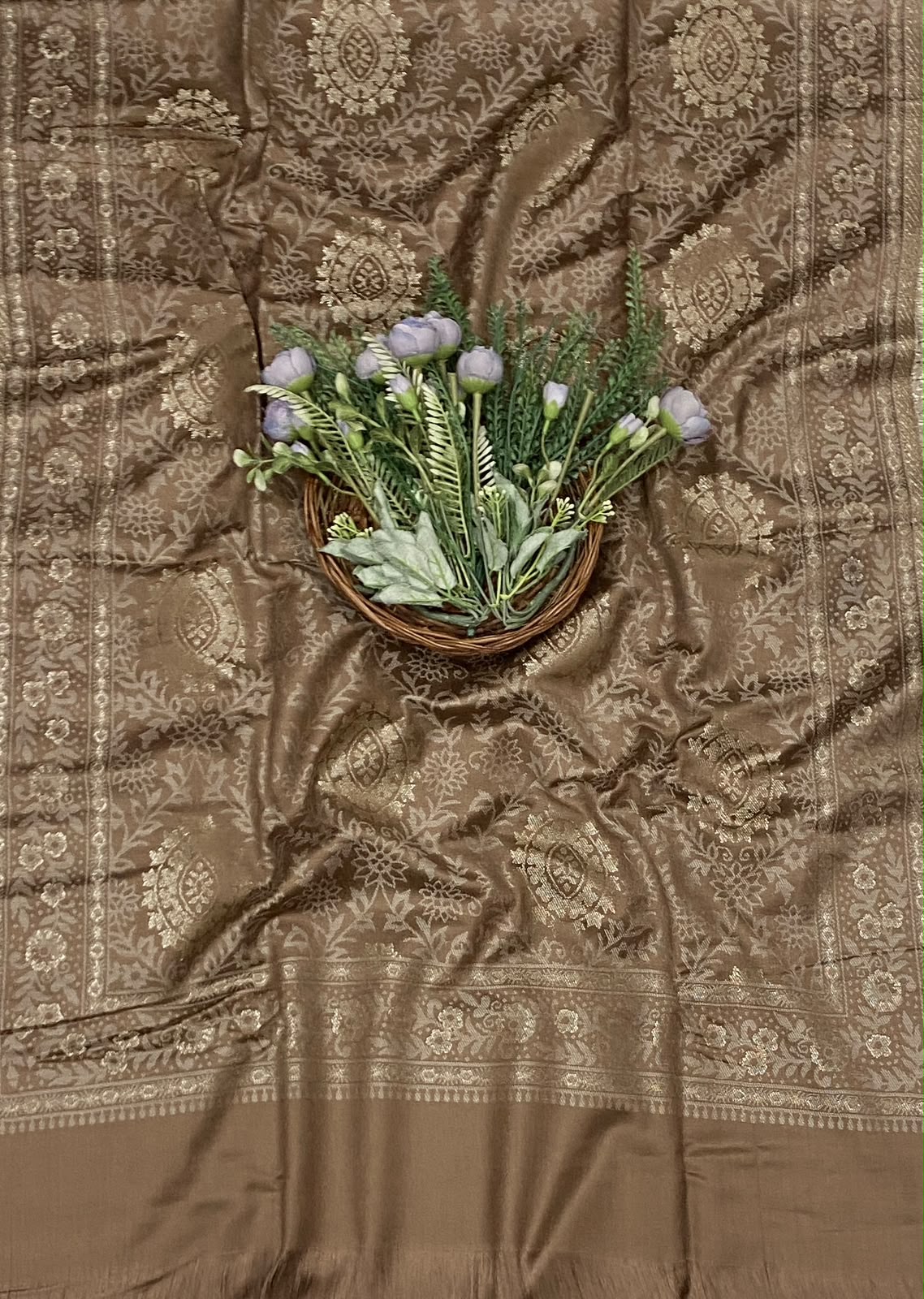 787C Pashmina Brown Suit Fabric/ CKC Winter Suits