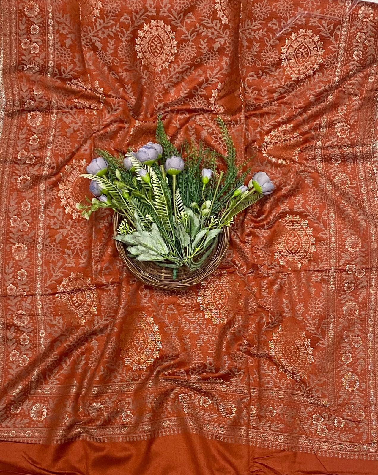 803C Pashmina Orange Suit Fabric/ CKC Winter Suits