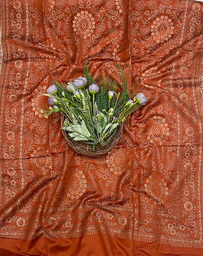 803C Pashmina Orange Suit Fabric/ CKC Winter Suits