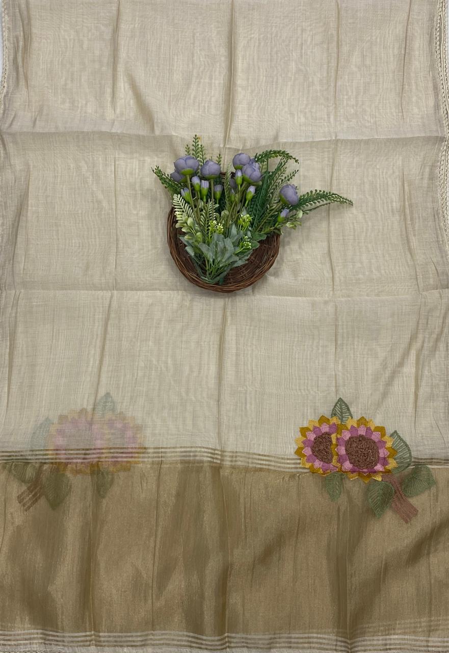 211C Mul Cotton Beige suit Fabric / CKC Mul Cotton