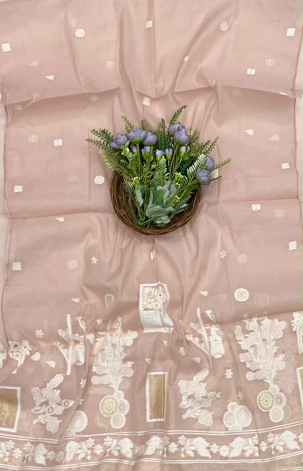 136D Mul Cotton Dusty Pink Suit Fabric / CKC Mul Cotton