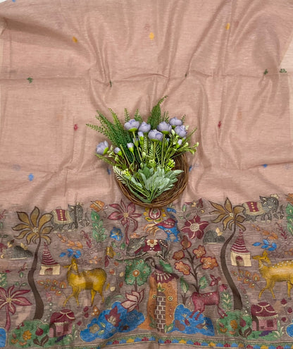152D Mul Chanderi Dusty Pink Suit Fabric/ CKC Mul Cotton
