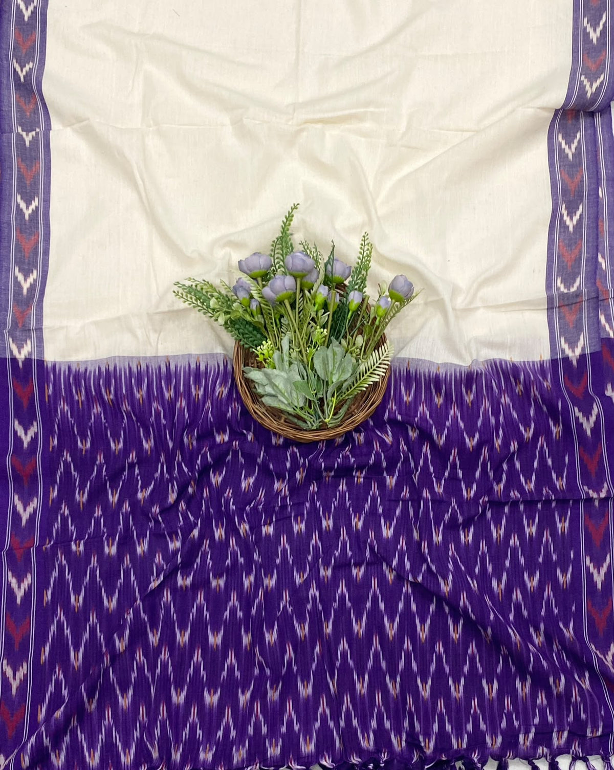 111D Cotton Purple suit Fabric / CKC Cotton Bazaar