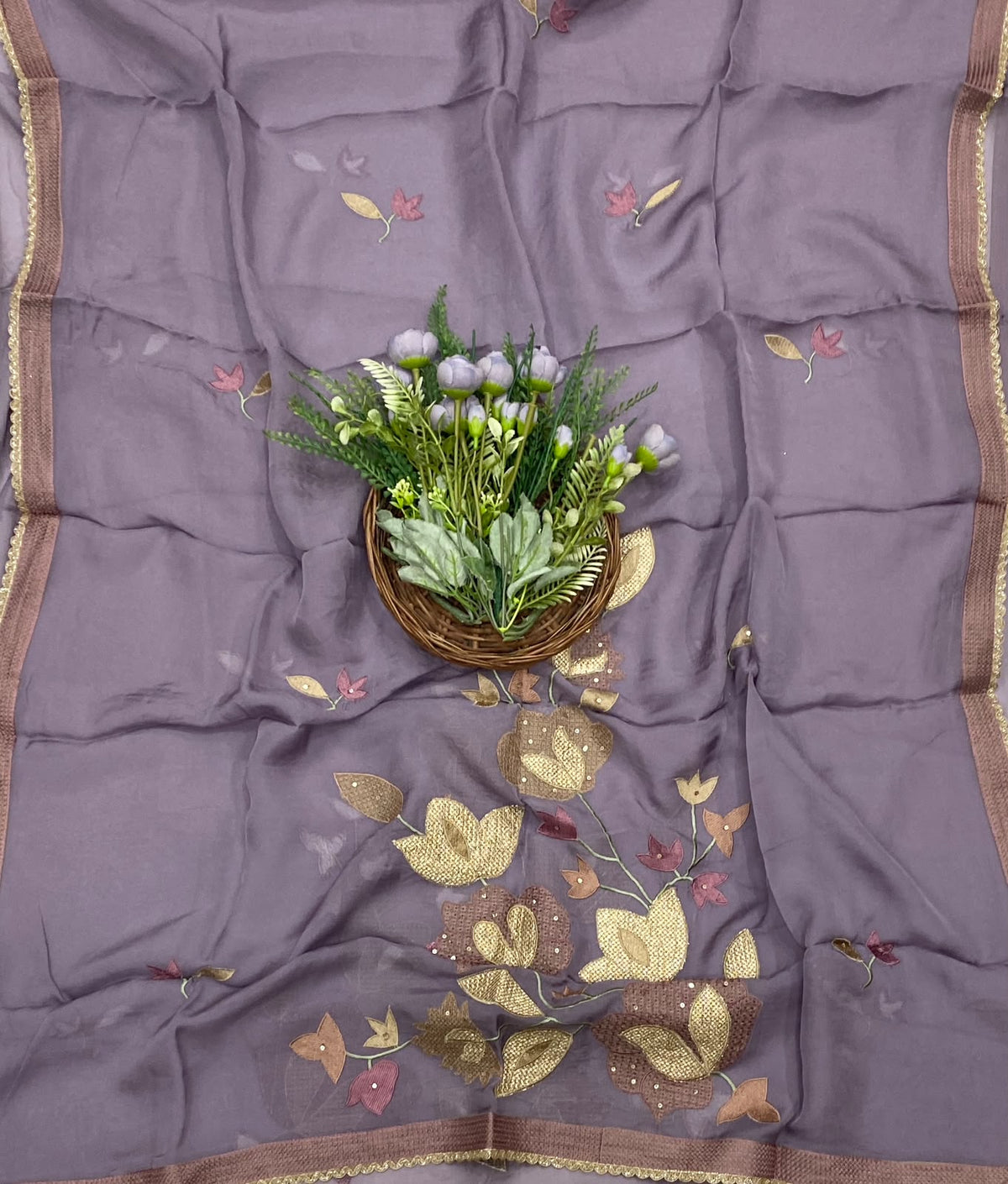 63D Organza Mauve Suit Fabric/ CKC Partywear Collection