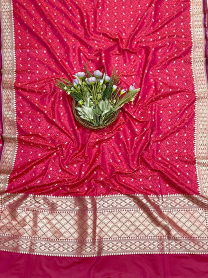 122D Banarasi Silk Dark Red Suit Fabric / CKC Banarasi Edit