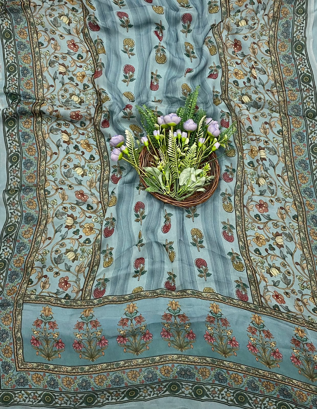 169D Crepe Ice Blue Suit Fabric / CKC Crepe Suits