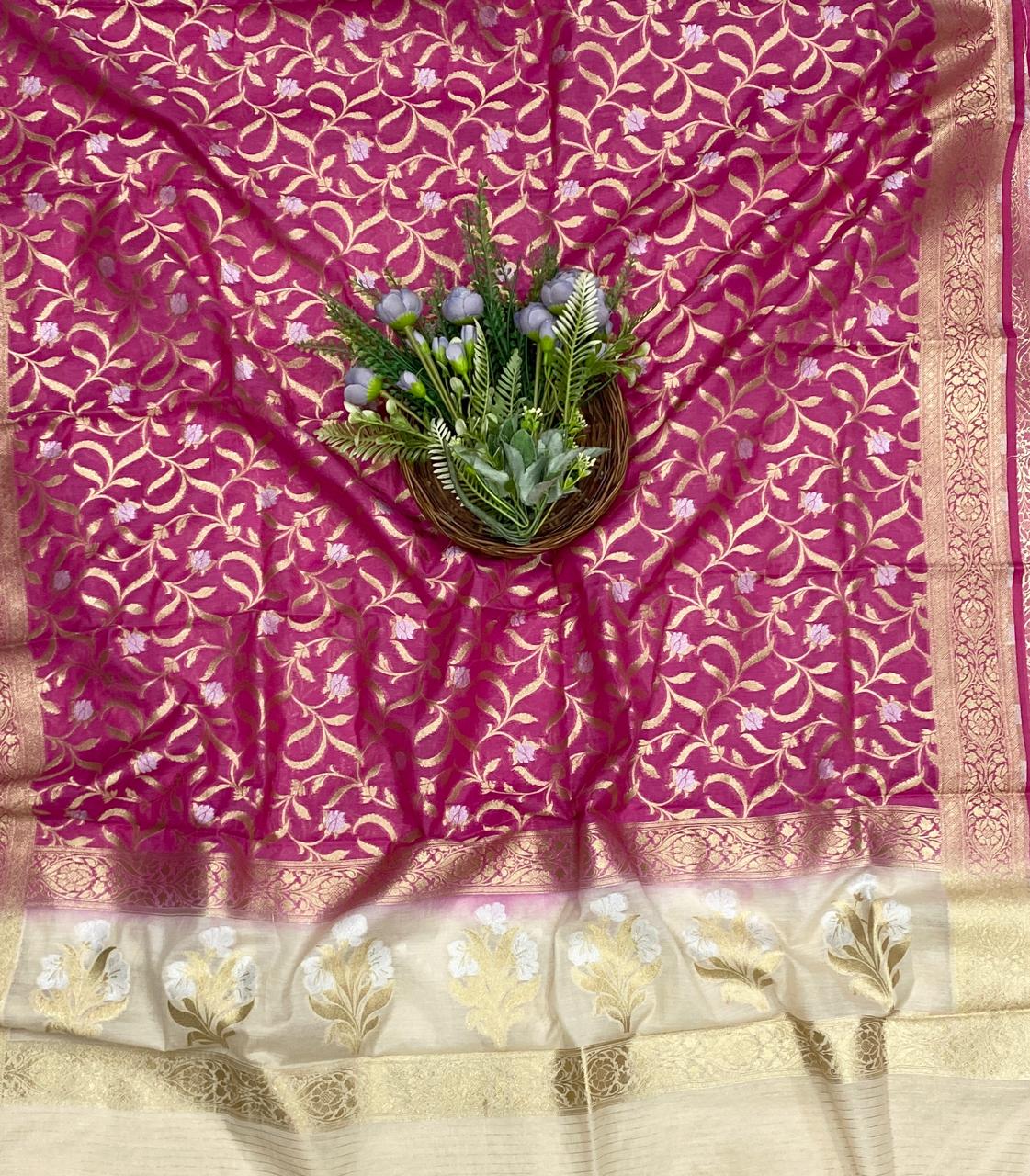 392D Banarasi Silk Pink Suit Fabric / CKC Banarasi Edit