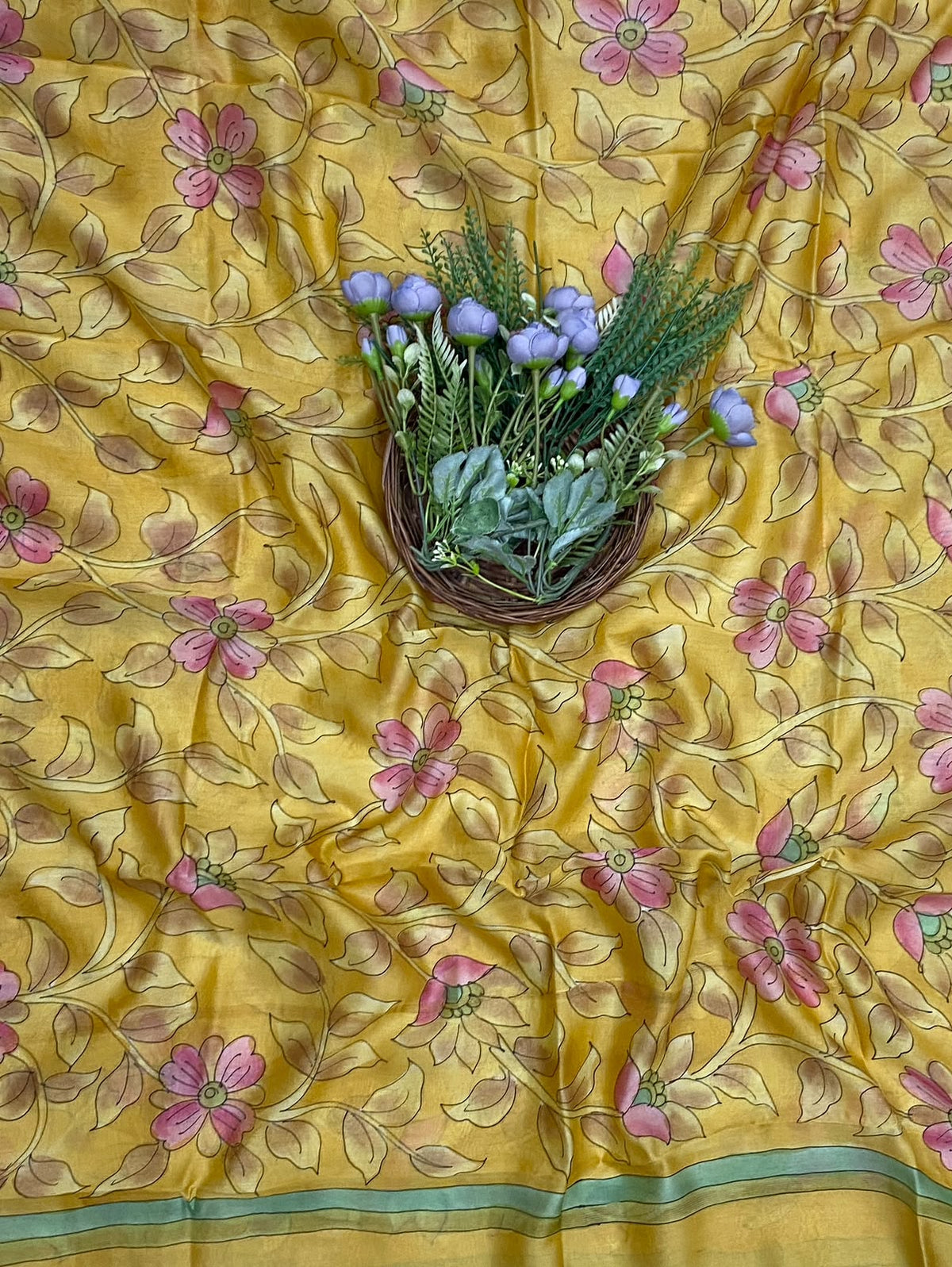 526D Pure  Maheshwari Mustard Suit Fabric / CKC Maheshwari Suits