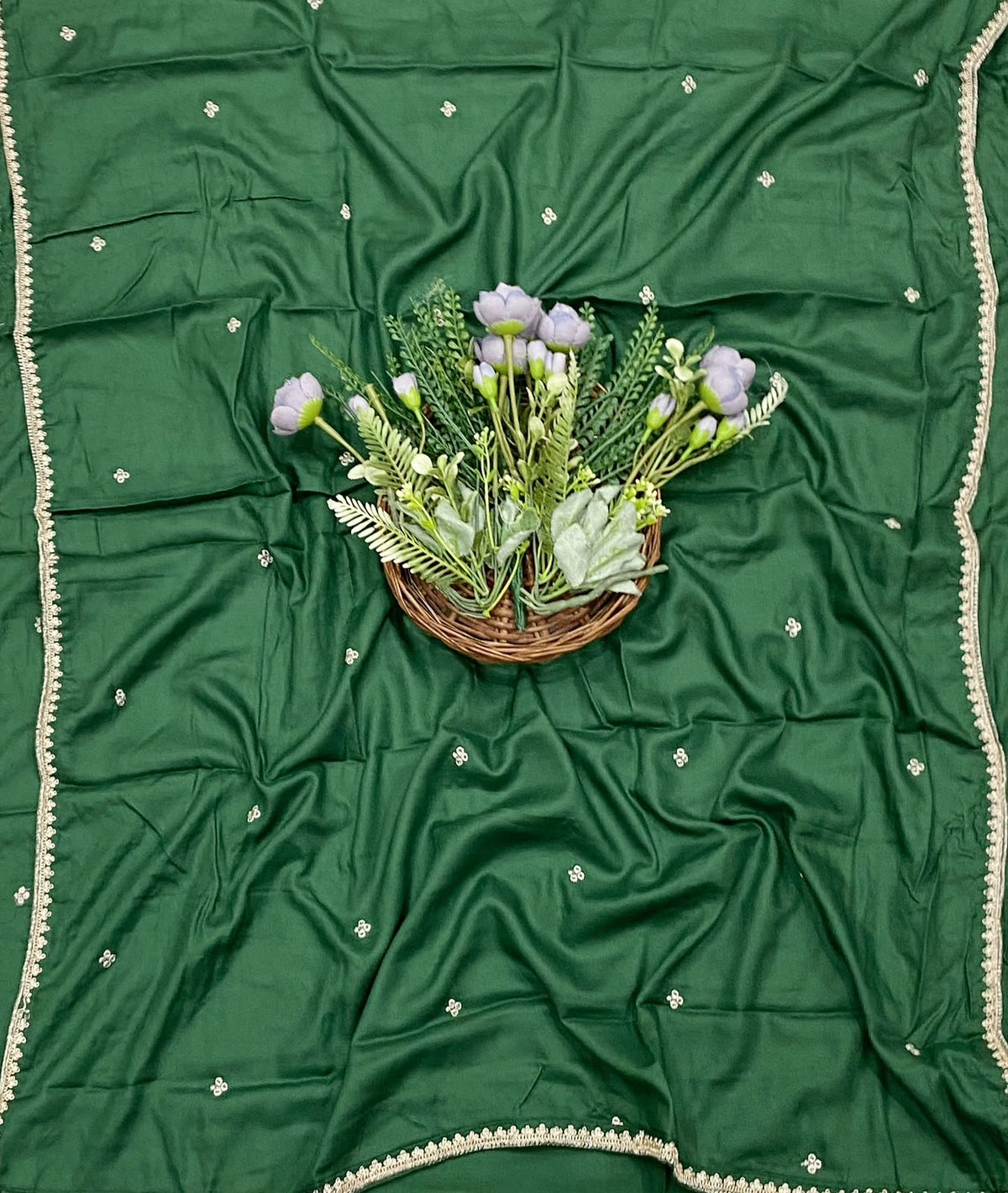 613D Pashmina Green Suit Fabric/ CKC Winter Suits
