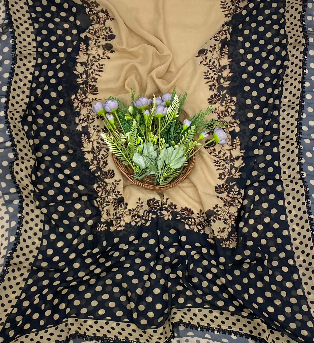 842D Georgette Skin Suit Fabric / CKC Partywear Collection