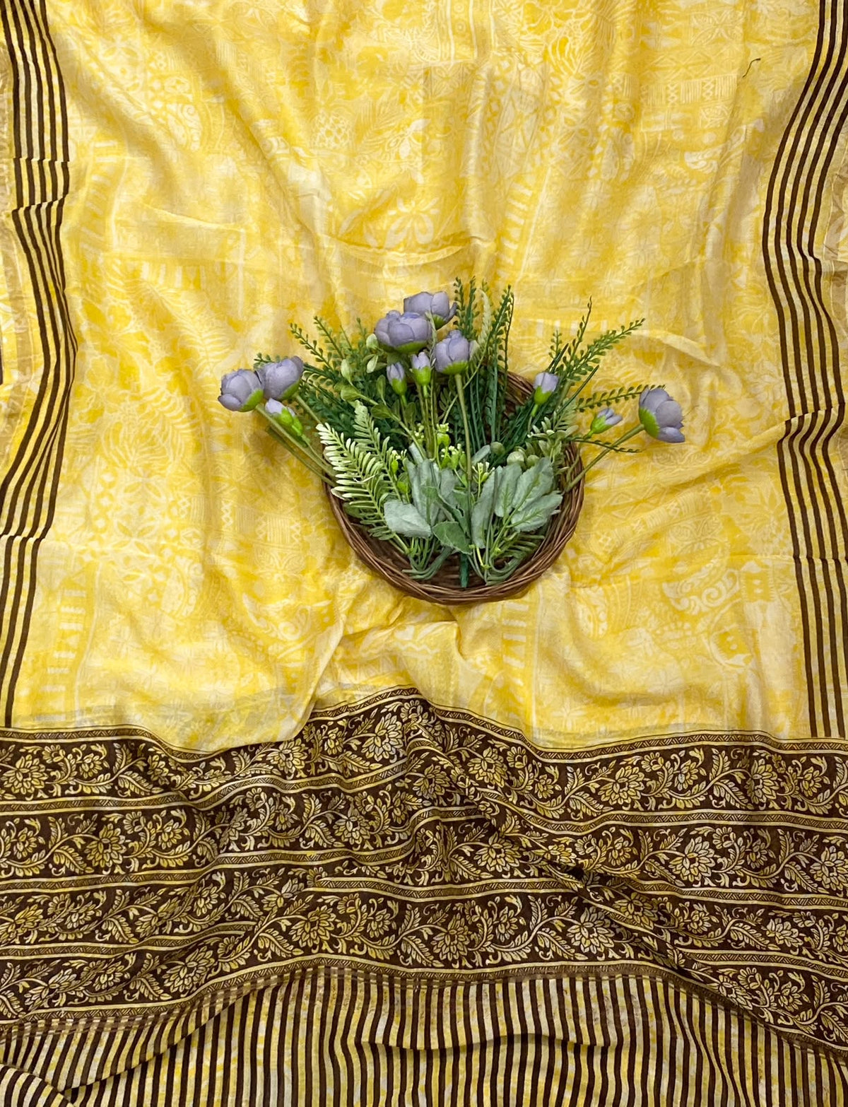 Pure Maheshwari Lemon Suit Fabric / CKC Maheshwari Suits