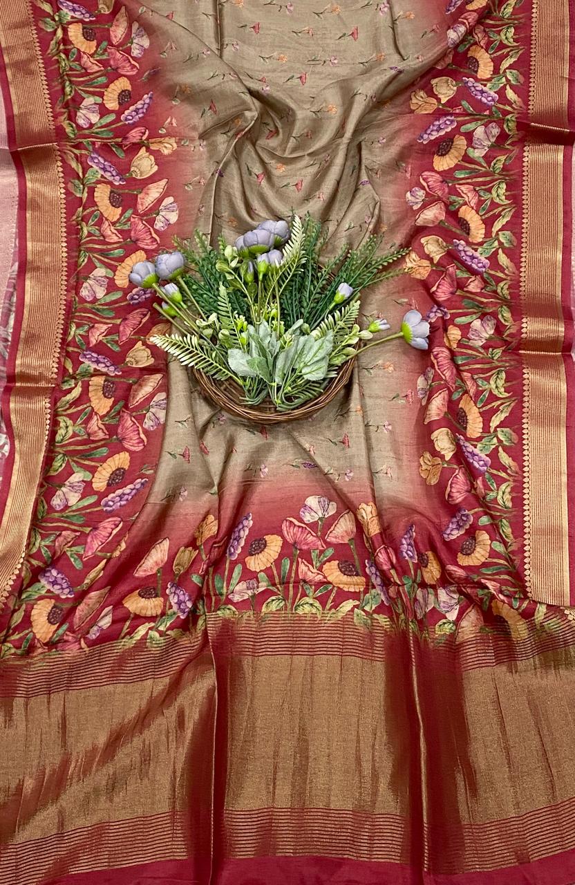 995D SILK BEIGE SUITS FABRIC / CKC SILK SUITS
