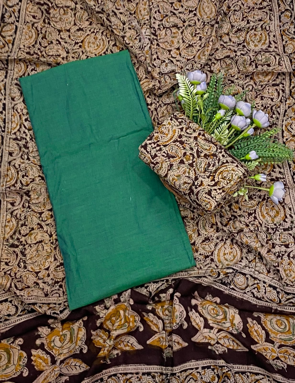 44E Cotton Green Suit Fabric / CKC Cotton Bazaar