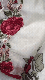 519B Mul Cotton Off White Suit Fabric/ CKC Mul Cotton