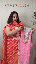548A Crepe Pink Suit Fabric / Crepe Suits