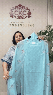 228B Mul Cotton Sky Blue Suit Fabric / CKC Mul Cotton