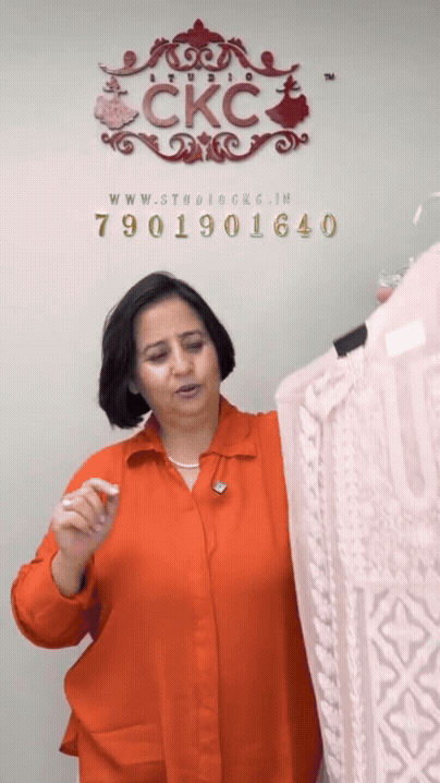 183B Lakhnavi Georgette Dusty Rose Color Suit Fabric/ CKC Lakhnavi Suits